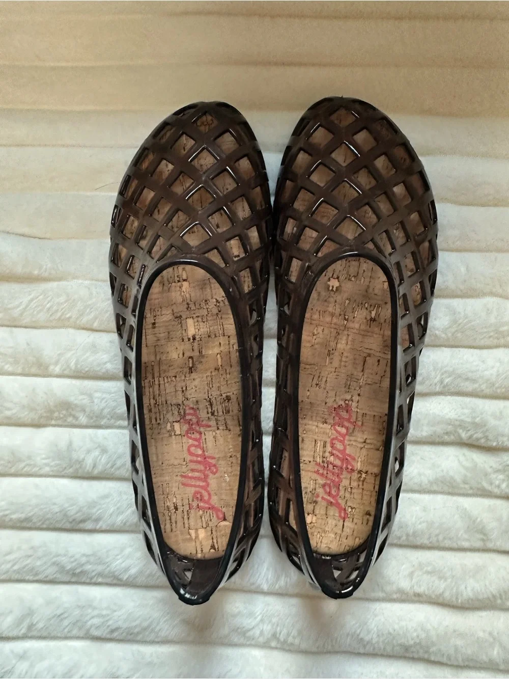 Jellypop Uma Jelly Flat Shoes, Gray, Women's Size 9